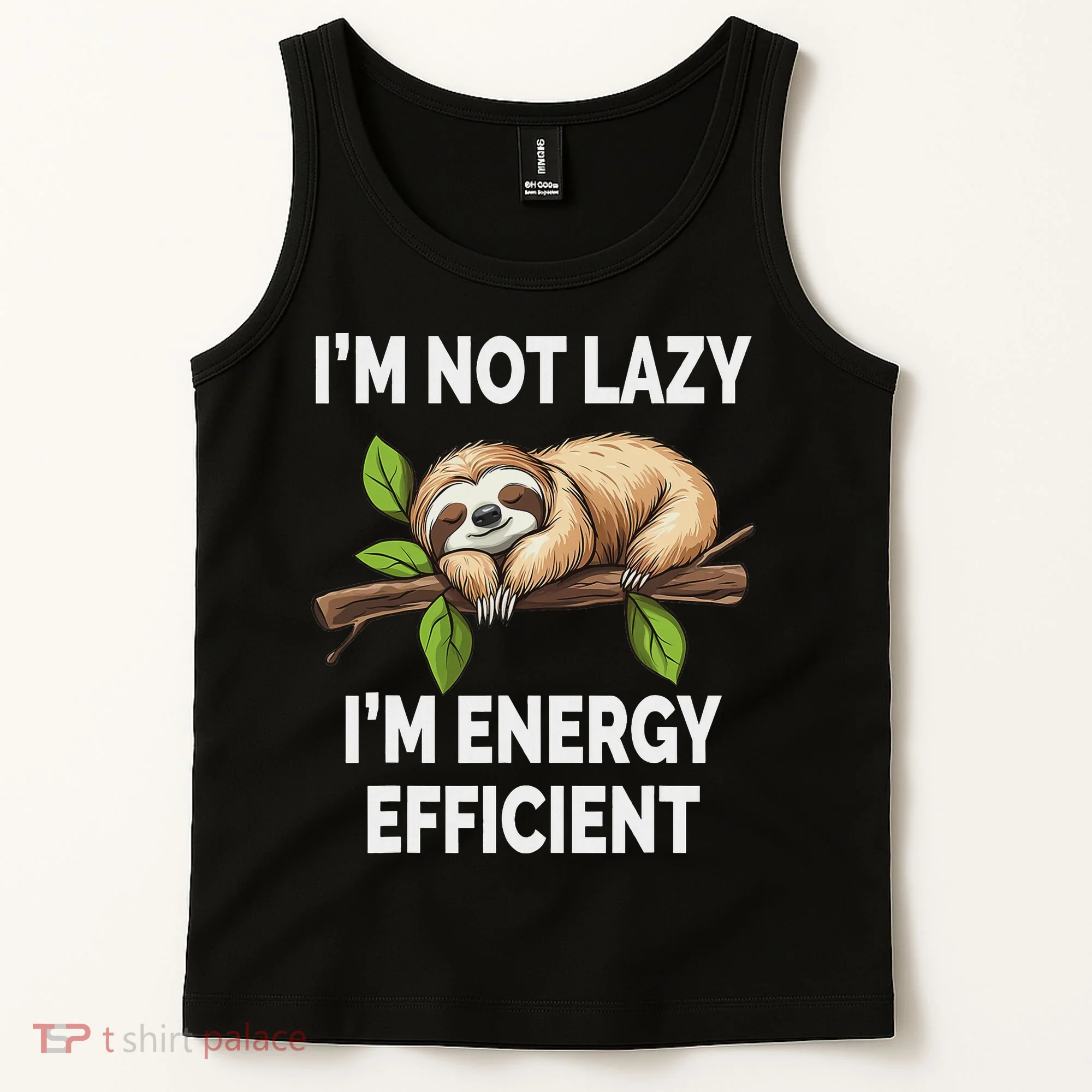 I'm Not Lazy I'm Energy Efficient Funny Sloth Tank Top