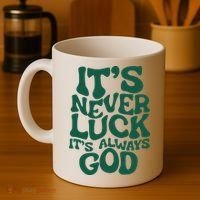 ItS Never Luck ItS Always God Coffee Mug thumb 4