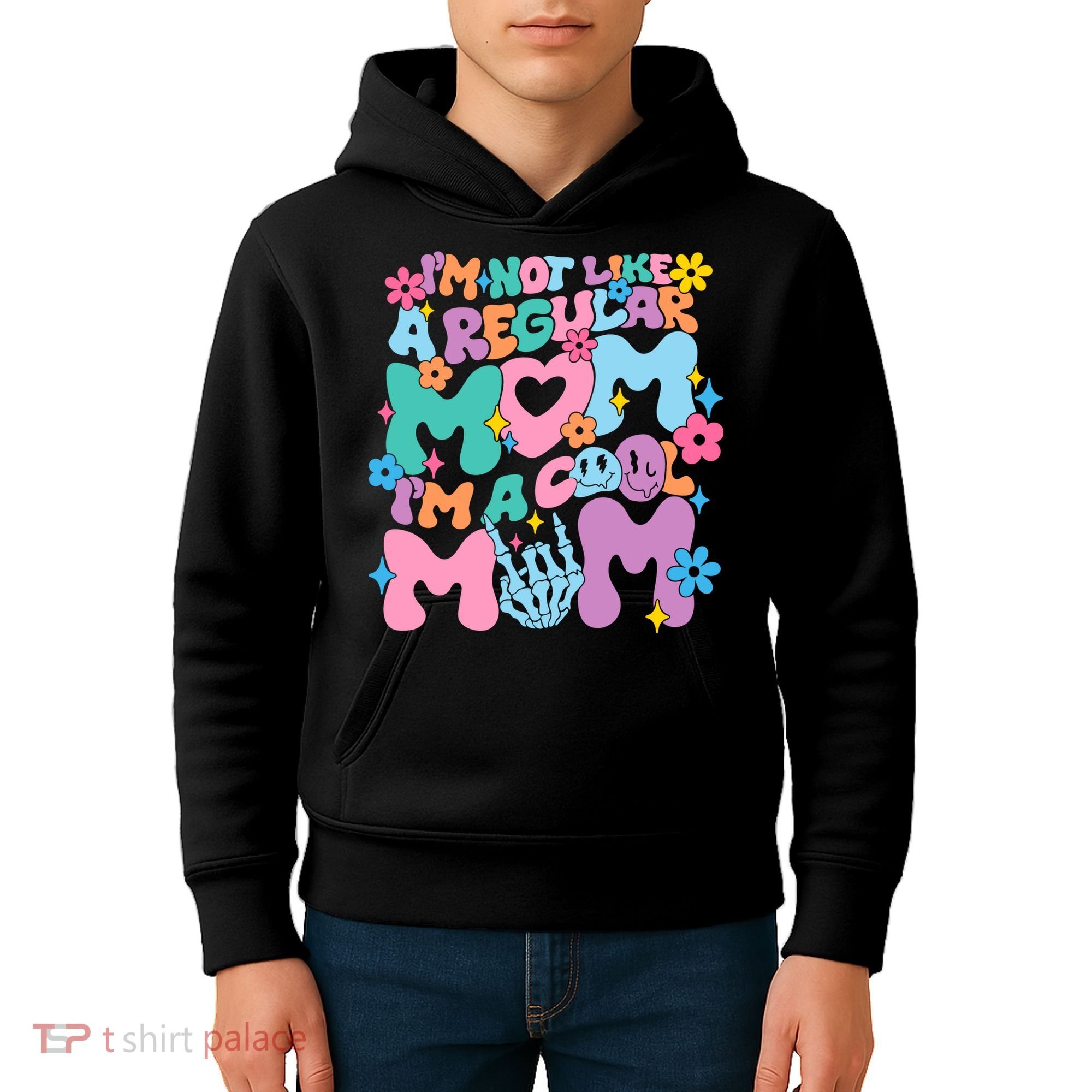 Im Not Like A Regular Mom Im Cool Mom Kids Hoodie