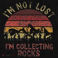 I'm Not Lost I'm Collecting Rocks Geology Stone Geologist Ladies PosiCharge Tri-Blend Wicking Tank thumb 2