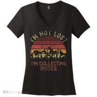 I'm Not Lost I'm Collecting Rocks Geology Stone Geologist Women's V-Neck T-Shirt thumb 0