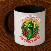 Im Not Mean Im Spicy Nice Sarcastic Humor Sarcasm Funny Gift Coffee Mug thumb 2