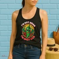 Im Not Mean Im Spicy Nice Sarcastic Humor Sarcasm Funny Gift Women's Tank Top thumb 2