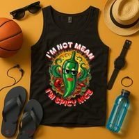 Im Not Mean Im Spicy Nice Sarcastic Humor Sarcasm Funny Gift Tank Top thumb 4