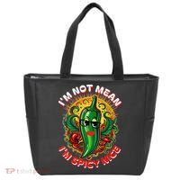 Im Not Mean Im Spicy Nice Sarcastic Humor Sarcasm Funny Gift Tote Bag thumb 0