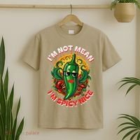 Im Not Mean Im Spicy Nice Sarcastic Humor Sarcasm Funny Gift T-Shirt thumb 2