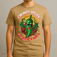 Im Not Mean Im Spicy Nice Sarcastic Humor Sarcasm Funny Gift T-Shirt thumb 3