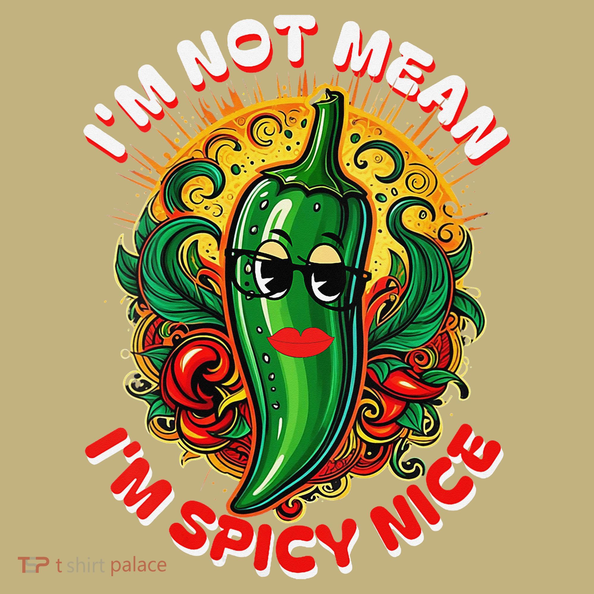 Im Not Mean Im Spicy Nice Sarcastic Humor Sarcasm Funny Gift T-Shirt