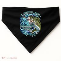 I Need My Fishing Time USA-Made Doggie Bandana thumb 0