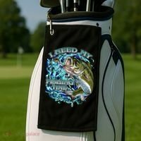 I Need My Fishing Time Golf Towel thumb 2