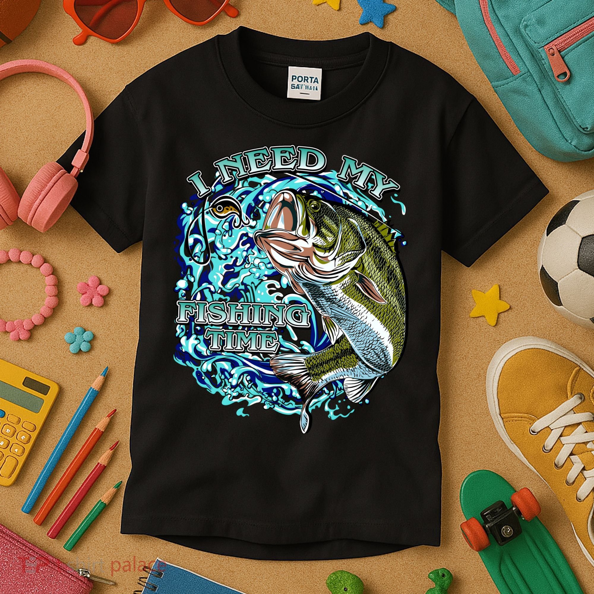 I Need My Fishing Time Kids T-Shirt