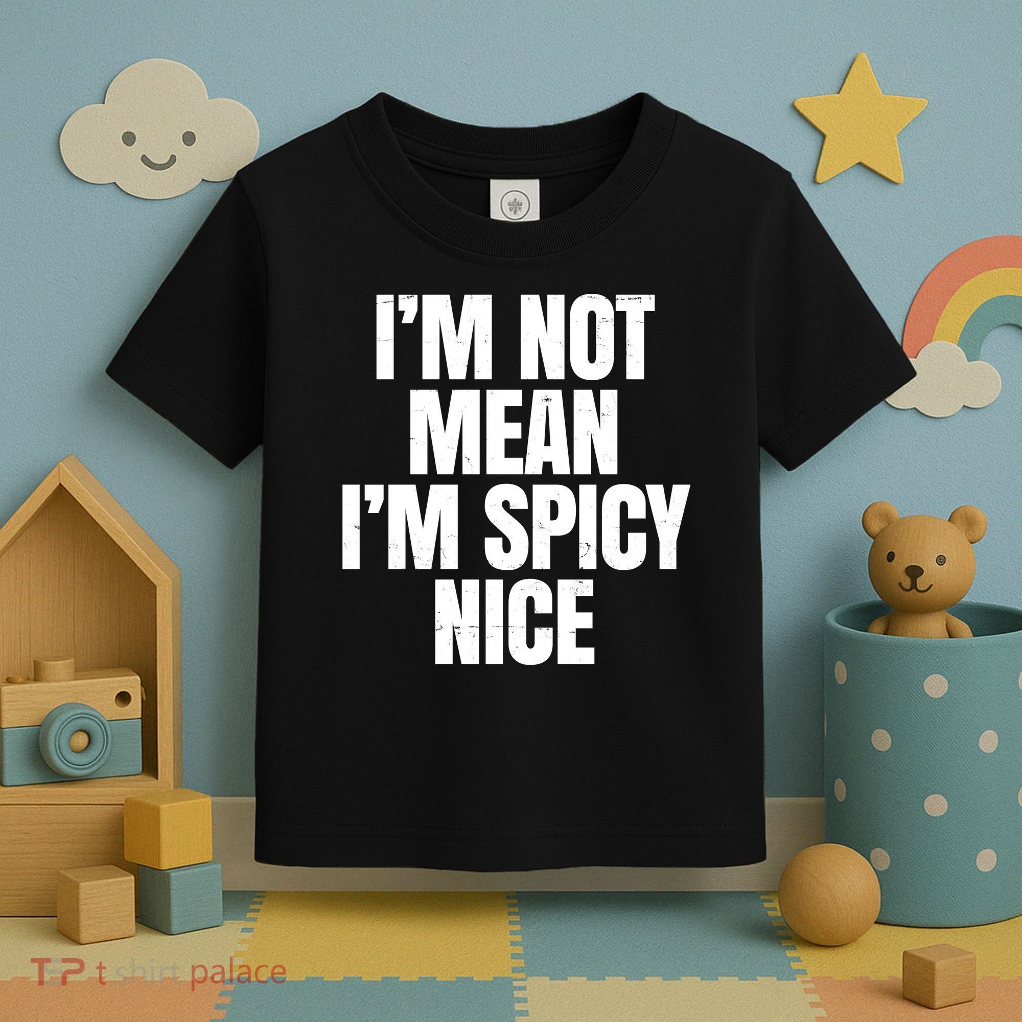 Im Not Mean Im Spicy Nice Funny Toddler T-Shirt