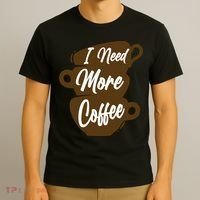 I Need More Coffee Funny Gift Idea For Coffee Lover T-Shirt thumb 3
