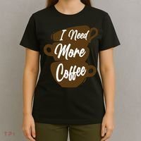 I Need More Coffee Funny Gift Idea For Coffee Lover T-Shirt thumb 4
