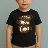 I Need More Coffee Funny Gift Idea For Coffee Lover Toddler T-Shirt thumb 2