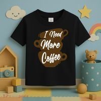 I Need More Coffee Funny Gift Idea For Coffee Lover Toddler T-Shirt thumb 3