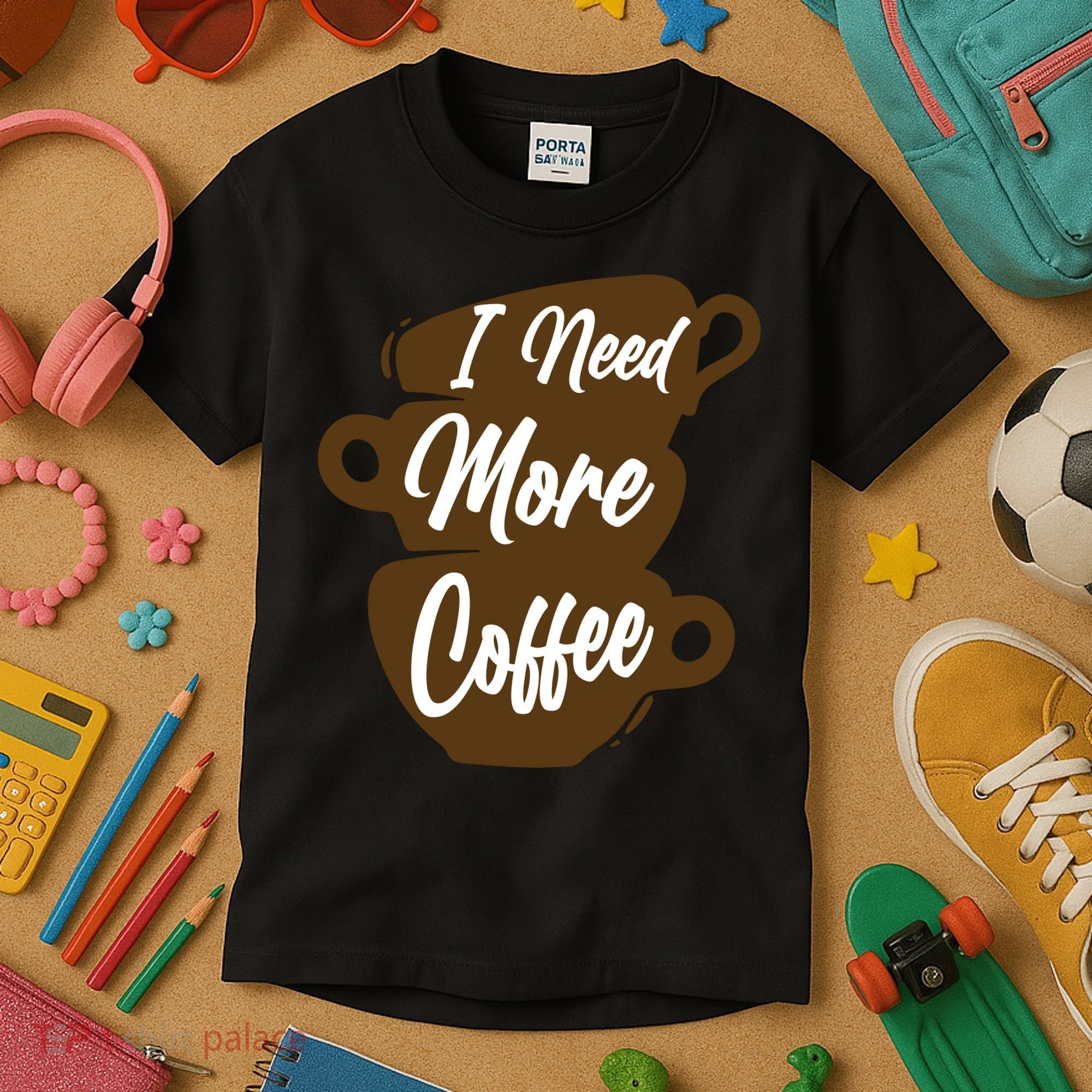 I Need More Coffee Funny Gift Idea For Coffee Lover Kids T-Shirt
