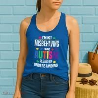 I'm Not Misbehaving Gift I Have Autism Please Understand Gift Women's Tank Top thumb 2