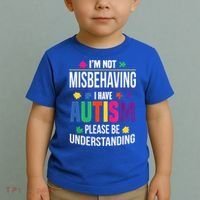 I'm Not Misbehaving Gift I Have Autism Please Understand Gift Toddler T-Shirt thumb 2