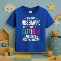 I'm Not Misbehaving Gift I Have Autism Please Understand Gift Toddler T-Shirt thumb 3