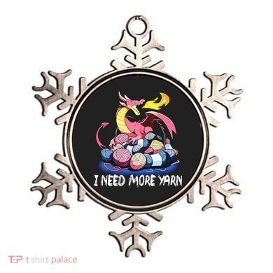 I Need More Yarn Funny Dragon Knitting Quilting Ornament