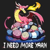 I Need More Yarn Funny Dragon Knitting Quilting Sport-Tek Posi-UV Pro Polo thumb 2