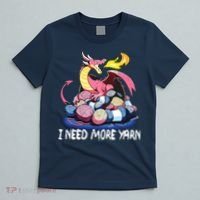 I Need More Yarn Funny Dragon Knitting Quilting T-Shirt thumb 5