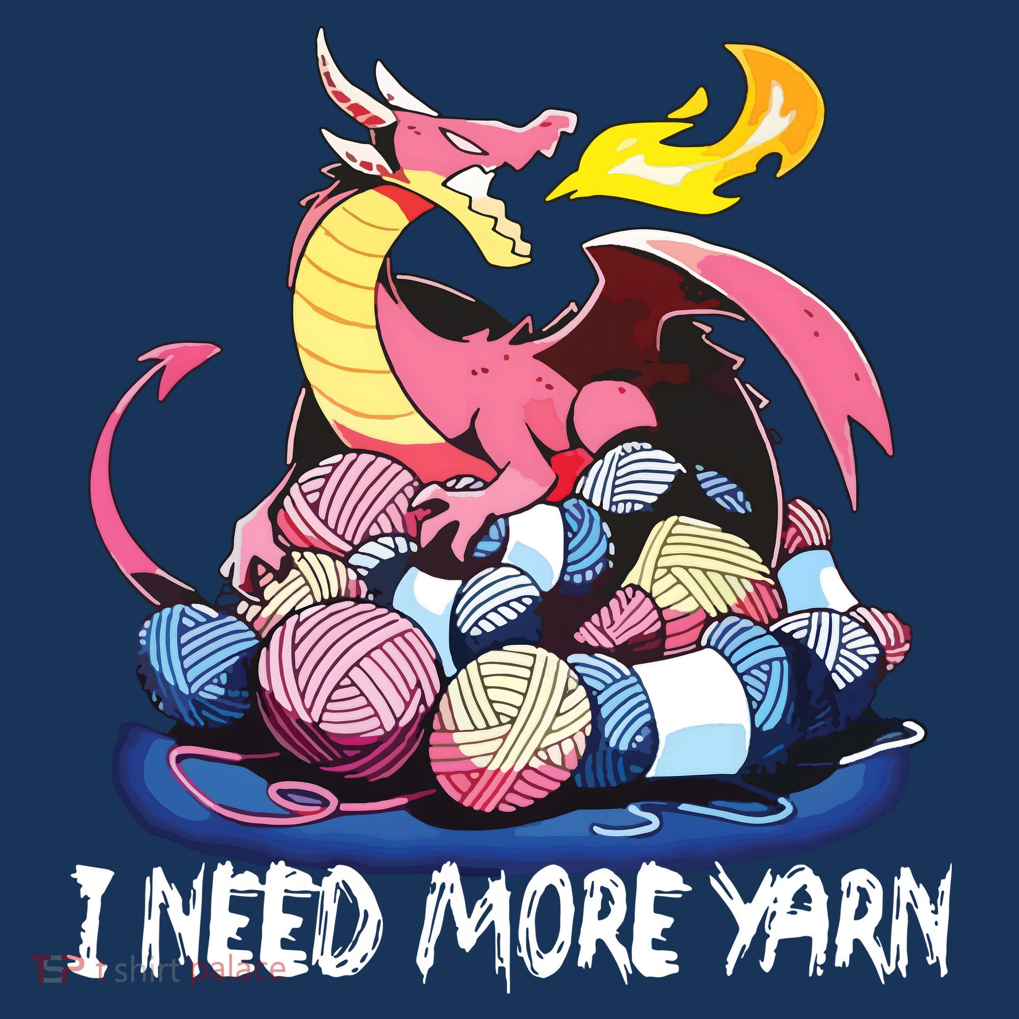 I Need More Yarn Funny Dragon Knitting Quilting Mousepad