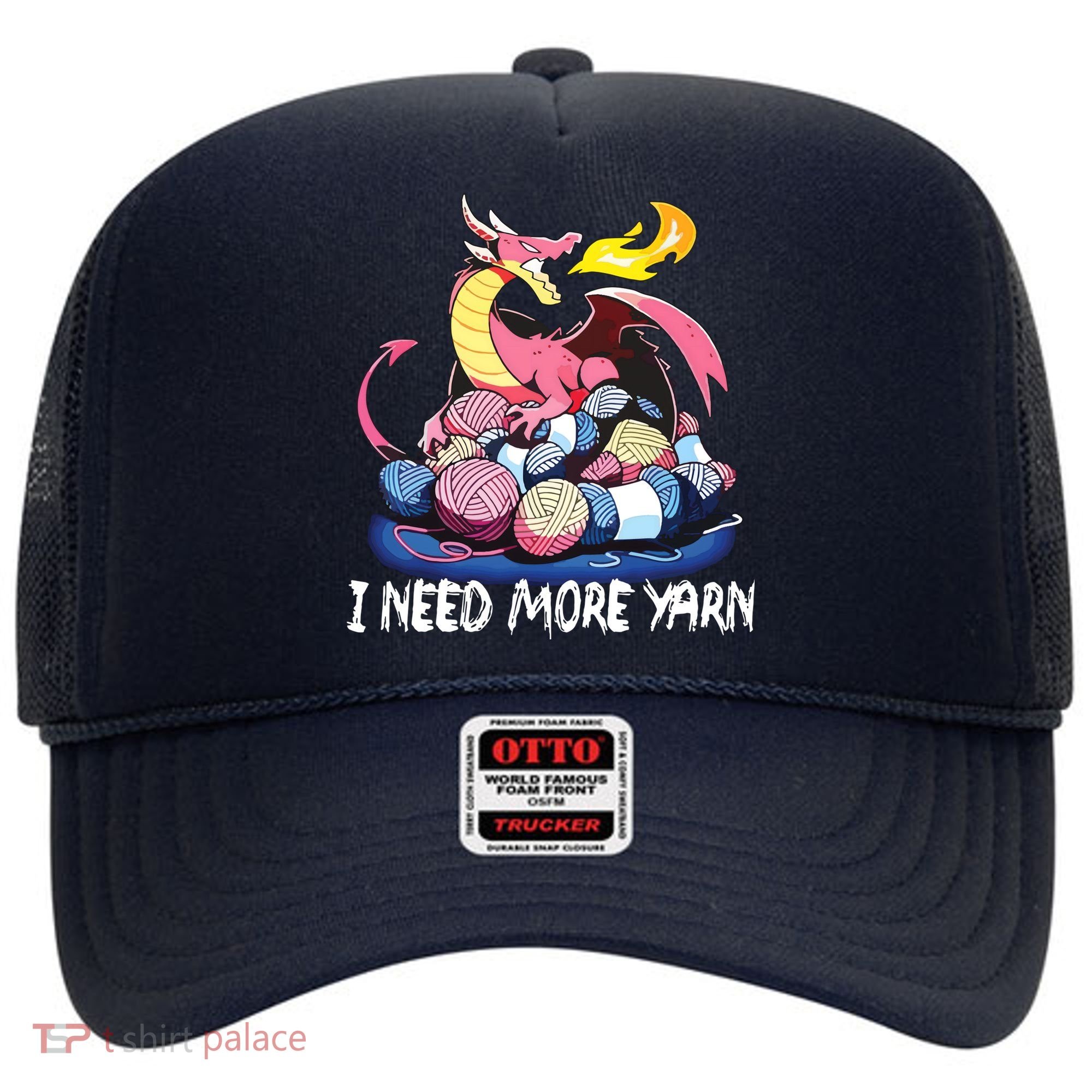 I Need More Yarn Funny Dragon Knitting Quilting Hat