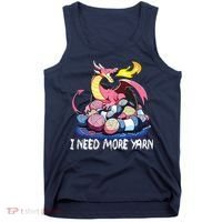 I Need More Yarn Funny Dragon Knitting Quilting Tank Top thumb 0