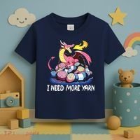 I Need More Yarn Funny Dragon Knitting Quilting Toddler T-Shirt thumb 3