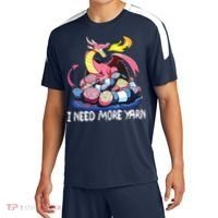 I Need More Yarn Funny Dragon Knitting Quilting Sport-Tek Competitor United Soccer Jersey thumb 0