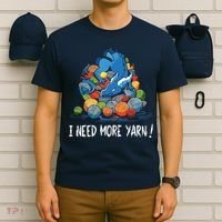 I Need More Yarn Dragon T-Shirt thumb 6