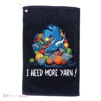 I Need More Yarn Dragon Golf Towel thumb 0