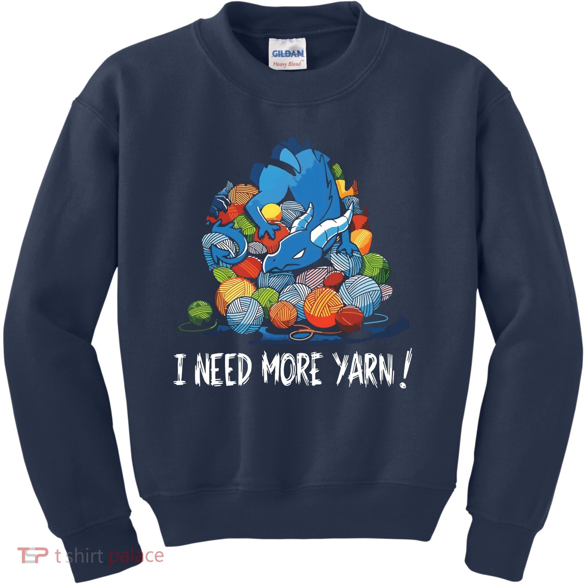 I Need More Yarn Dragon Kids Sweatshirt
