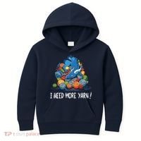 I Need More Yarn Dragon Kids Hoodie thumb 0