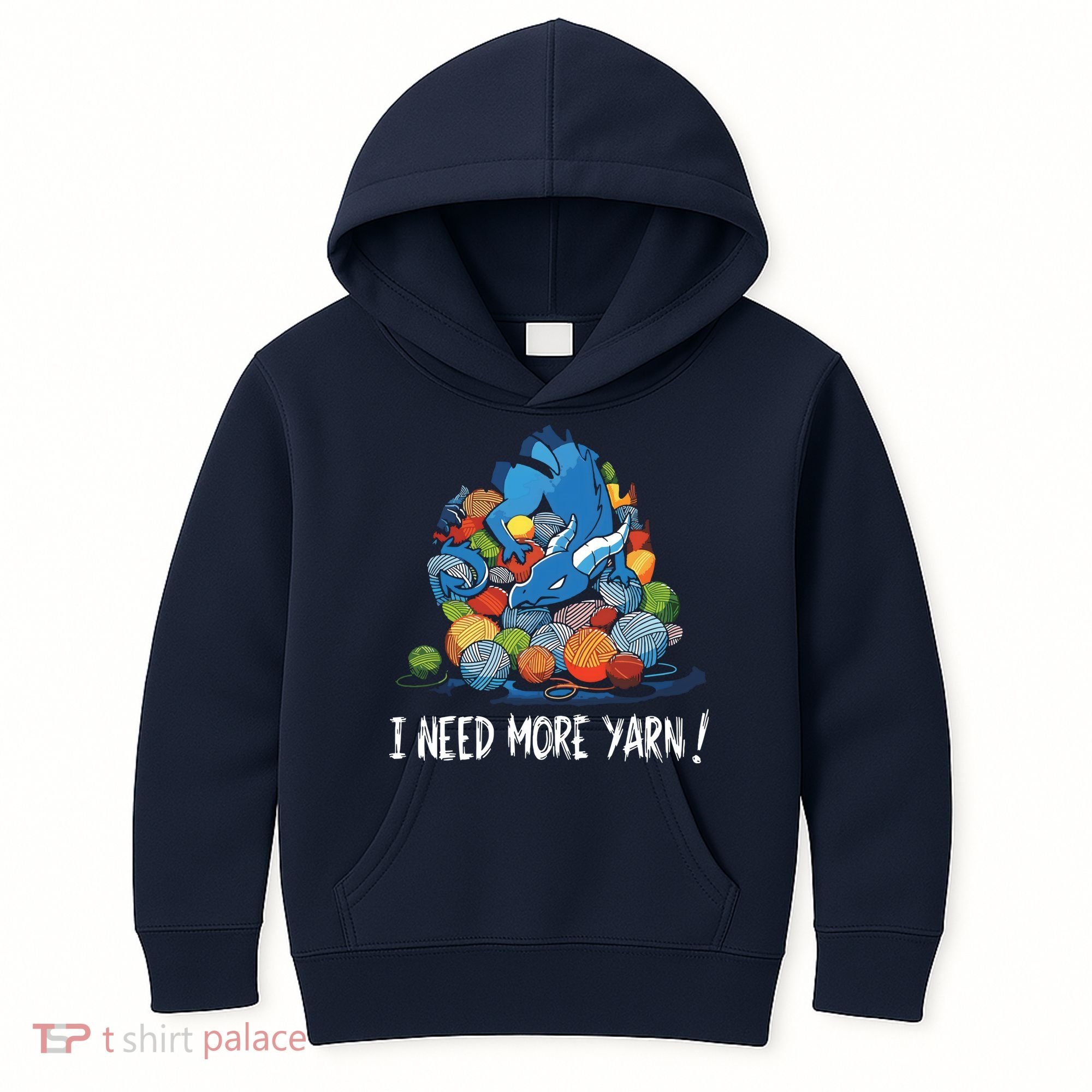 I Need More Yarn Dragon Kids Hoodie