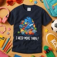 I Need More Yarn Dragon Kids T-Shirt thumb 3
