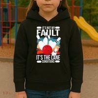 It's not my Fault it's the lane conditions Kids Hoodie thumb 3