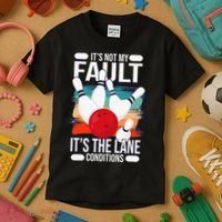 It's not my Fault it's the lane conditions Kids T-Shirt thumb 3