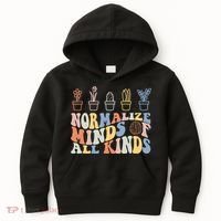 Inclusion Normalize Minds Of All Kinds Autism Awareness Kids Hoodie thumb 0
