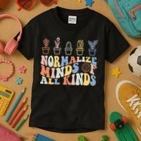 Inclusion Normalize Minds Of All Kinds Autism Awareness Kids T-Shirt thumb 3