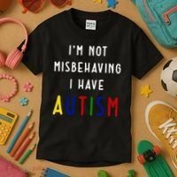 I'm Not Misbehaving I Have Autism Kids T-Shirt thumb 3