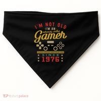 IM Not Old IM A Skilled Gamer 1976 Videogame Gaming Funny Gift USA-Made Doggie Bandana thumb 0