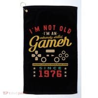 IM Not Old IM A Skilled Gamer 1976 Videogame Gaming Funny Gift Golf Towel thumb 0
