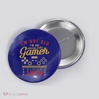IM Not Old IM A Skilled Gamer 1976 Videogame Gaming Funny Gift Button thumb 0
