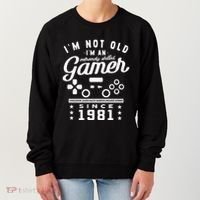 IM Not Old IM A Skilled Gamer 1981 Videogame Gaming Gift Women's Sweatshirt thumb 0