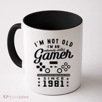 IM Not Old IM A Skilled Gamer 1981 Videogame Gaming Gift Coffee Mug thumb 0