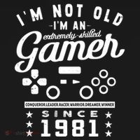 IM Not Old IM A Skilled Gamer 1981 Videogame Gaming Gift Women's Hoodie thumb 2