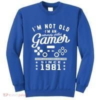 IM Not Old IM A Skilled Gamer 1981 Videogame Gaming Gift Sweatshirt thumb 0